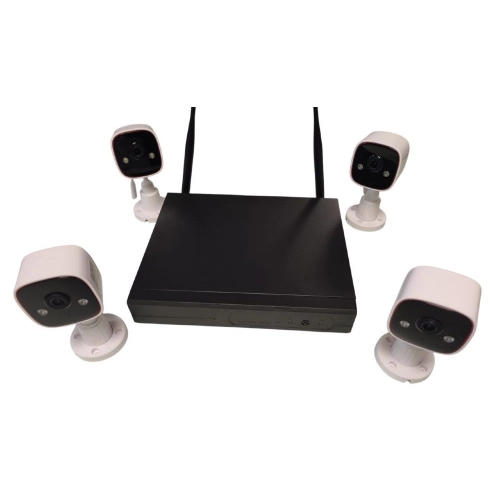 APRONX BS420 4 KANAL NVR + 3MP 4 KAMERA FULL COLOR MIK. WIFI SET