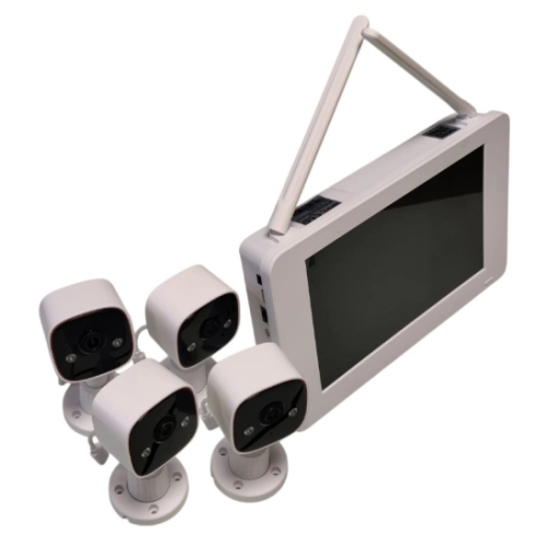 APRONX BSM400 4 KANAL NVR + 3MP 4 KAMERA FULL COLOR MIK. + 10INC LCD WIFI SET