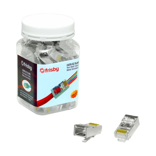 FRISBY FNW-RJ4532N CAT6 METAL FTP YENİ NESİL DELİKLİ JACK(100 LÜK)