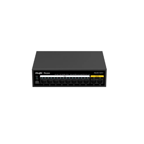 RUIJIE REYEE RG-ES110F-P 10 PORT FE 8XPOE 110W YONETILEMEZ SWITCH